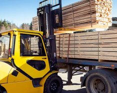 Lumber on a truck